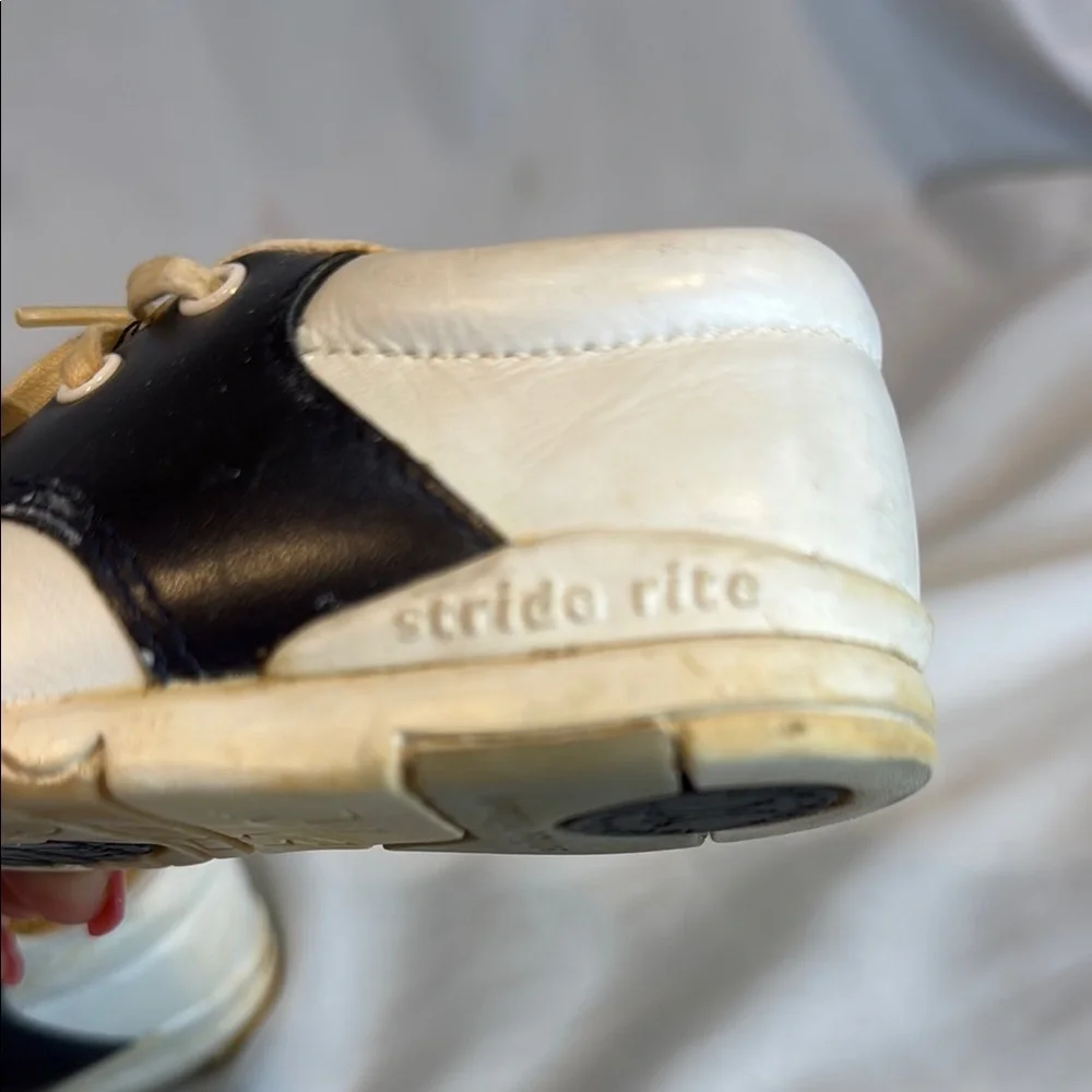 Vintage Stride Rite, Toddler/Baby Walking Saddle Shoes, Navy/White, sz 5 1/2 M